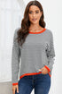 'Jolene' Striped Drop Shoulder T-Shirt - Celes Fashion